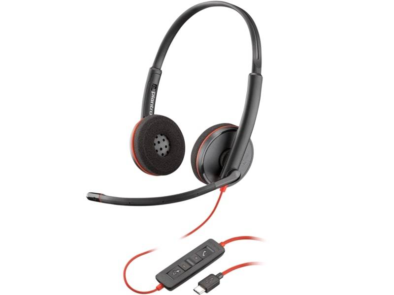 Poly Blackwire 3220 - USB-C con adaptador USB-C/A, Alambricos, Binaural Poly Blackwire 3220 - USB-C con adaptador USB-C/A, Alambricos, Binaural